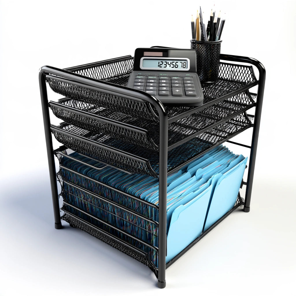 Bureau met ademende netbekleding, kleur zwart