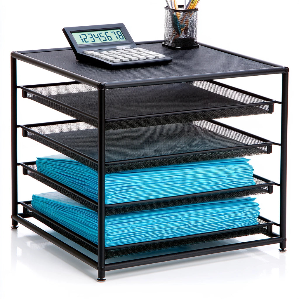 Bureau met ademende netbekleding, kleur zwart
