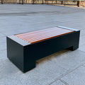 Opbergbank, kleur grijs