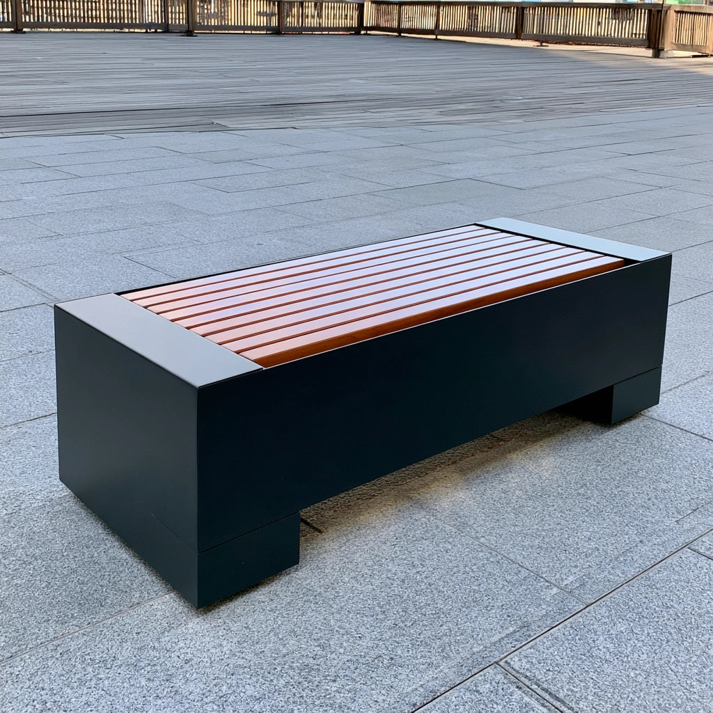 Opbergbank, kleur grijs