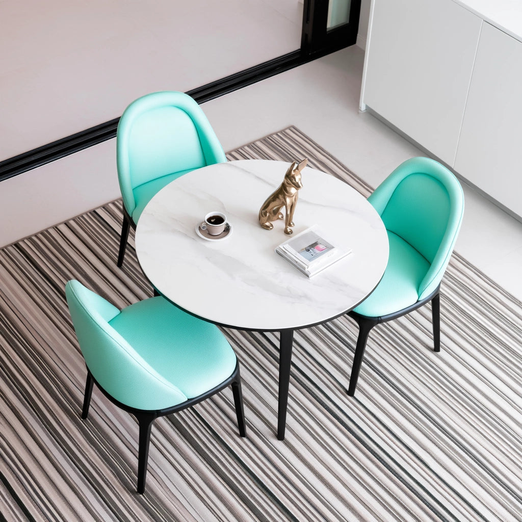 Eetkamerset met tafel en stoelen, kleur grijs