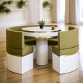 Eetkamerset met tafel en stoelen, kleur grijs