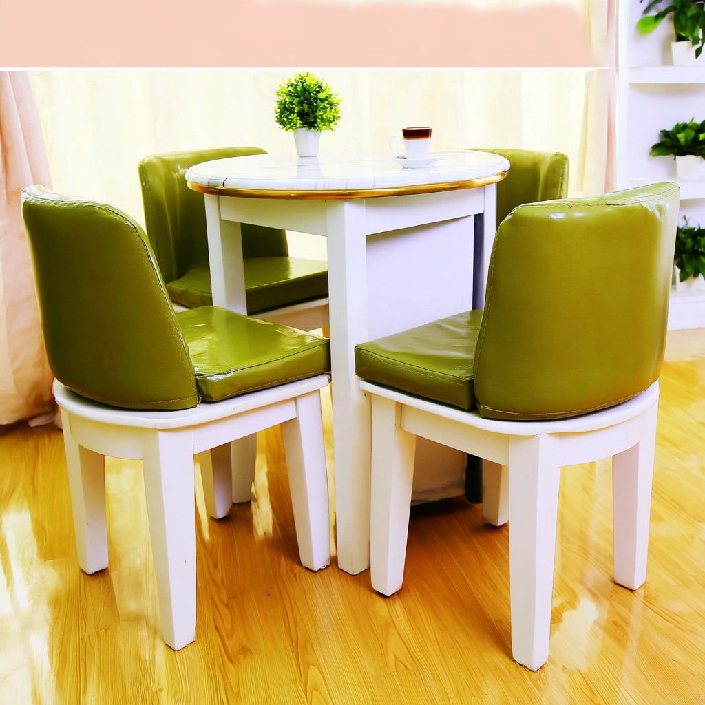 Eetkamerset met tafel en stoelen, kleur grijs