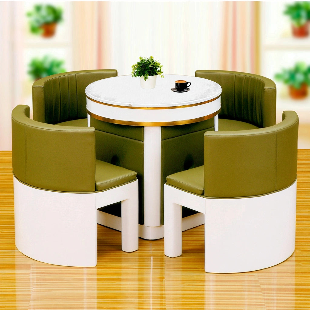 Eetkamerset met tafel en stoelen, kleur grijs